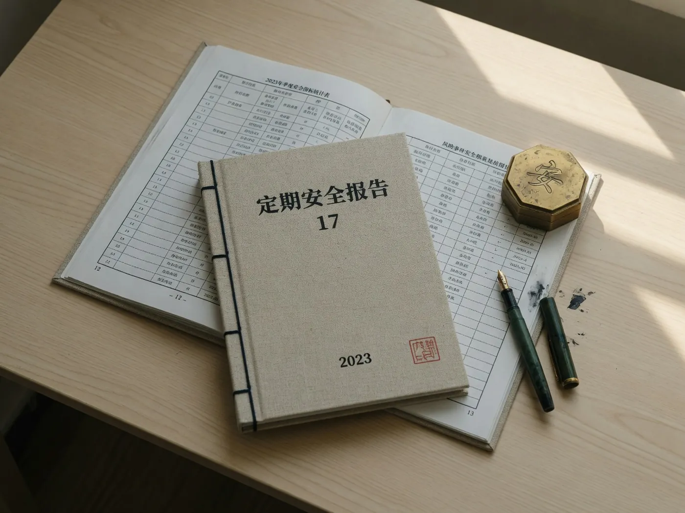 装订的定期安全性更新报告与空白潮汐表