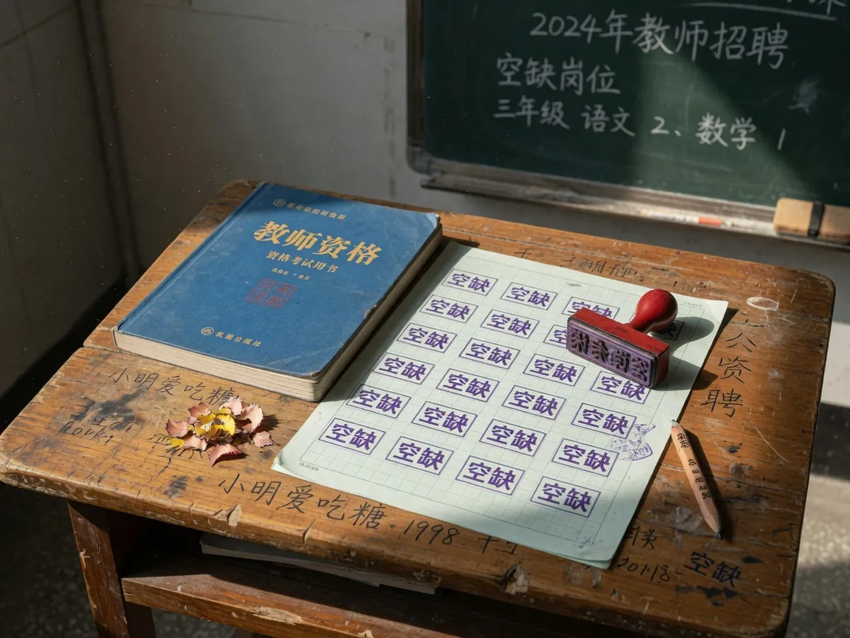 讲台上盖章的课表格子与资格证册