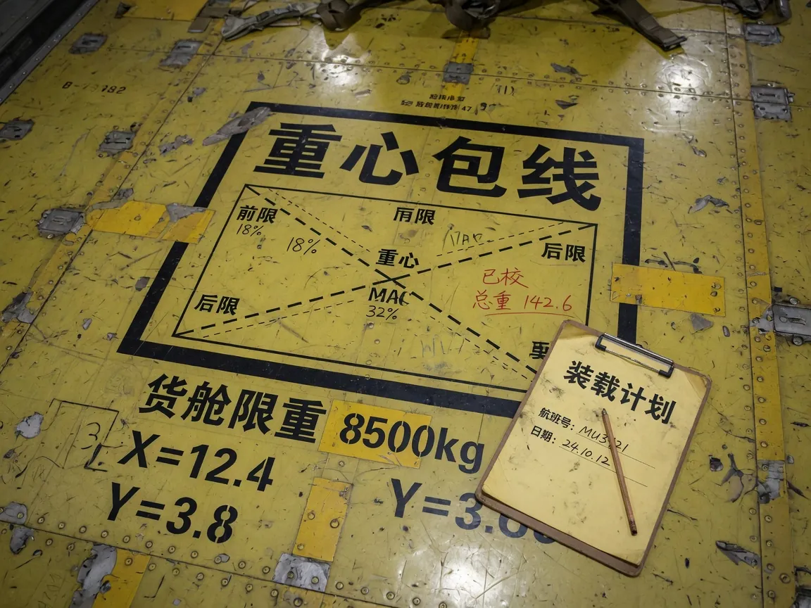货舱地板重心胶带与配载单