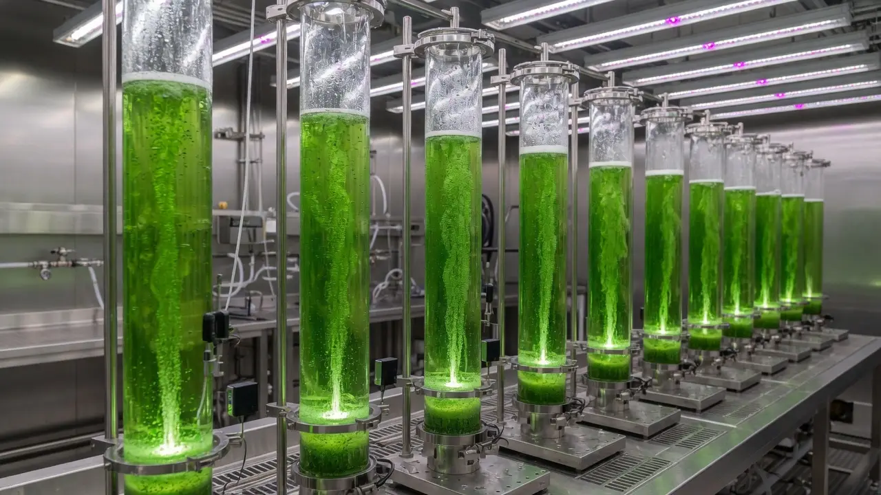 立式光生物反应器绿柱