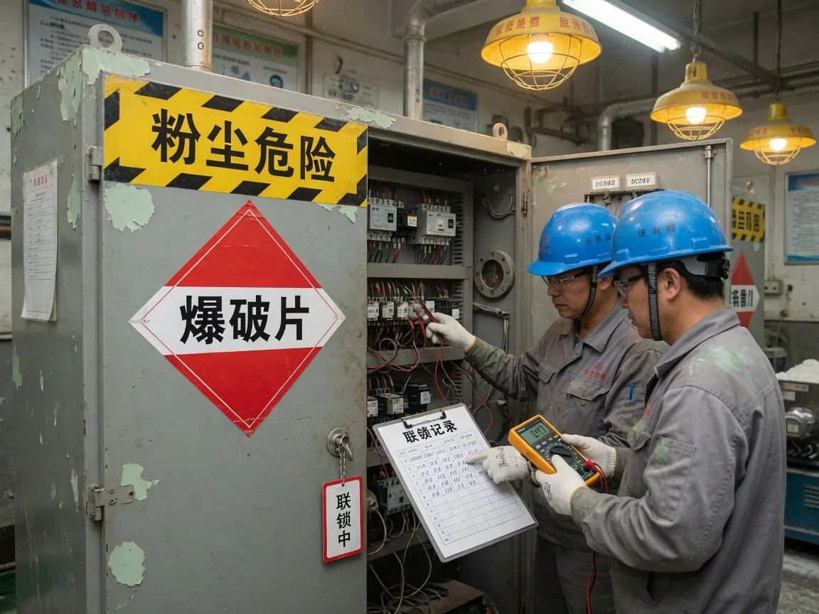 粉尘防爆联锁柜与黄灯