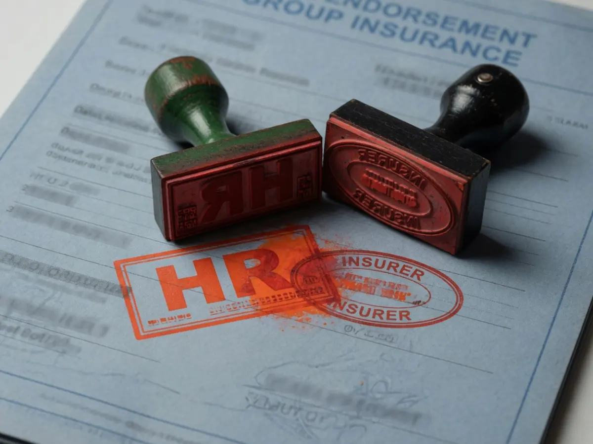 HR 与保司两枚印章在批单页上合拢