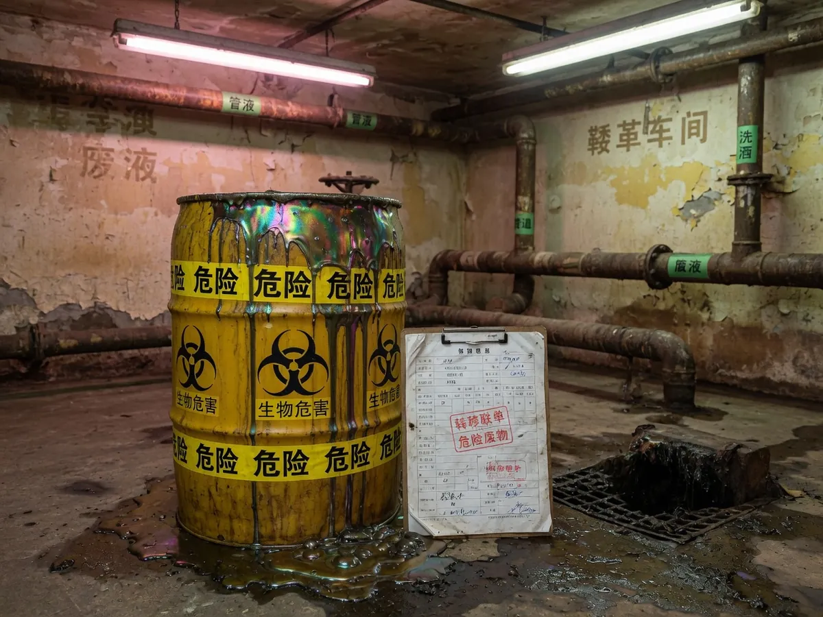 铬泥危废桶和转移联单板夹