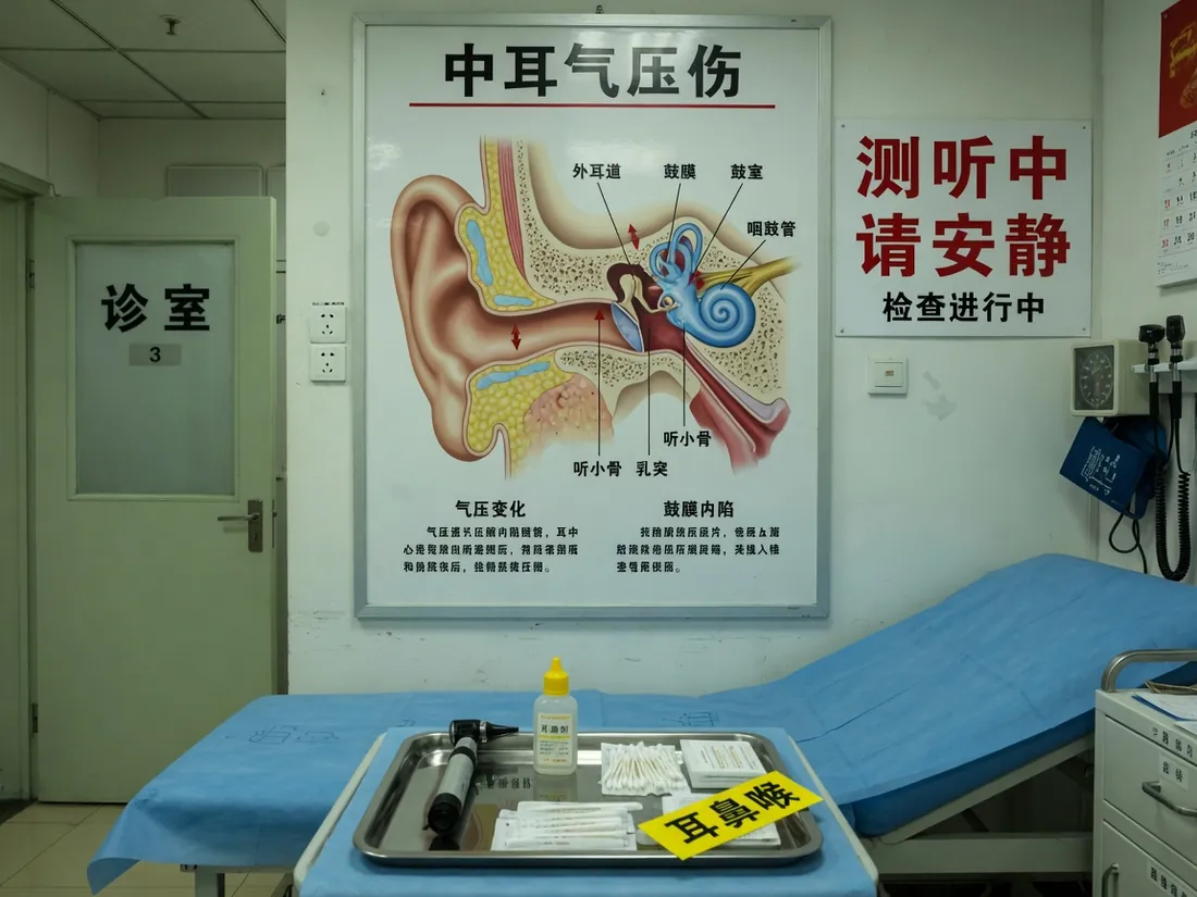 出舱后耳压伤随访的耳镜托盘