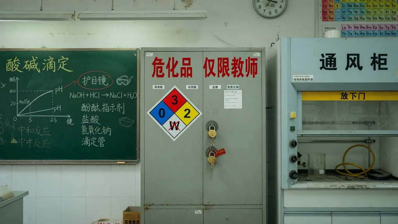中学化学实验室双锁药品柜