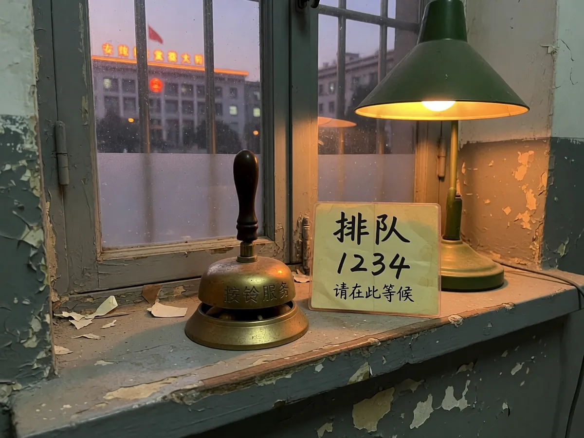 窗台上的铜铃与纸质号牌