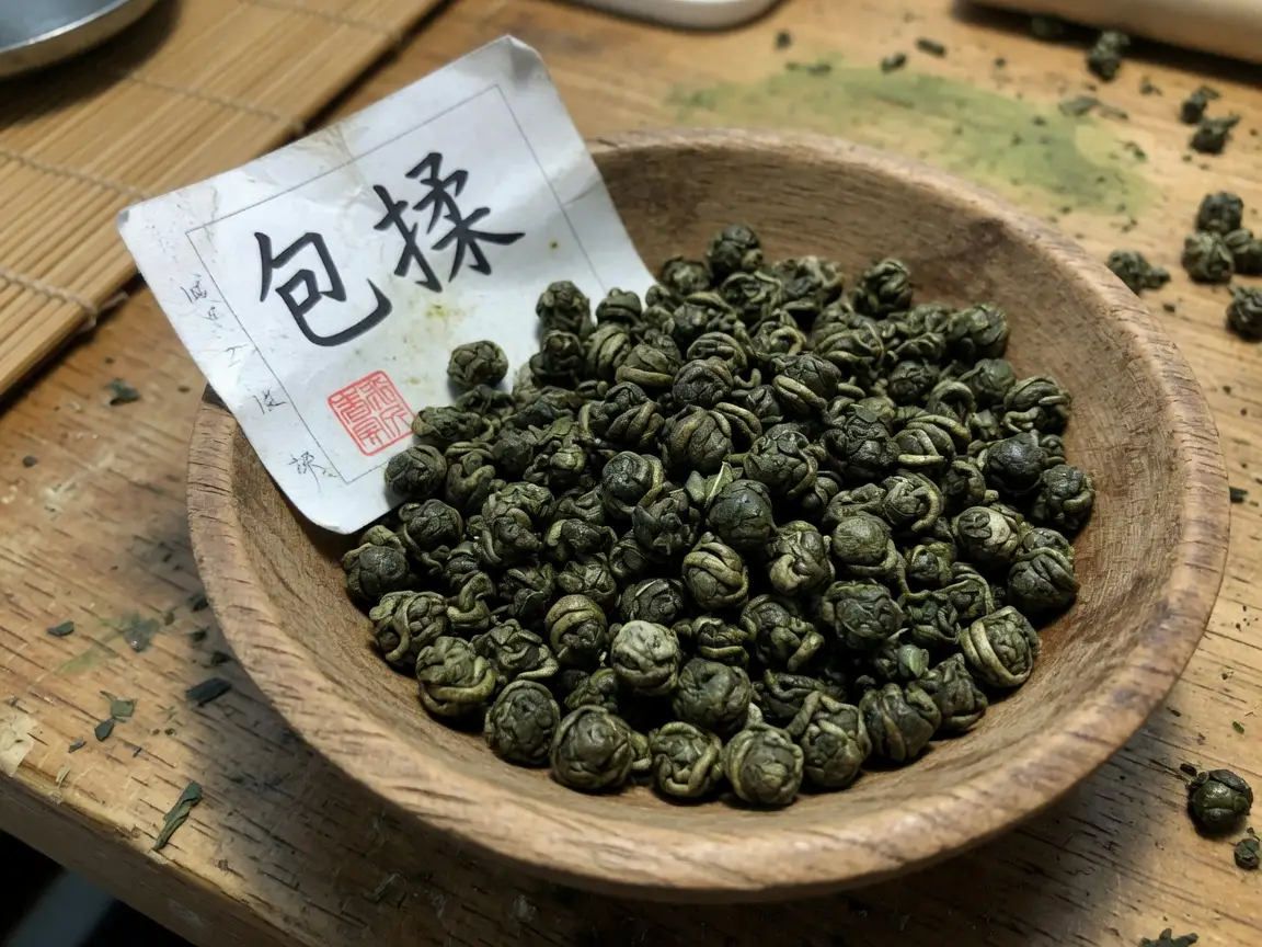 包揉后的乌龙茶团