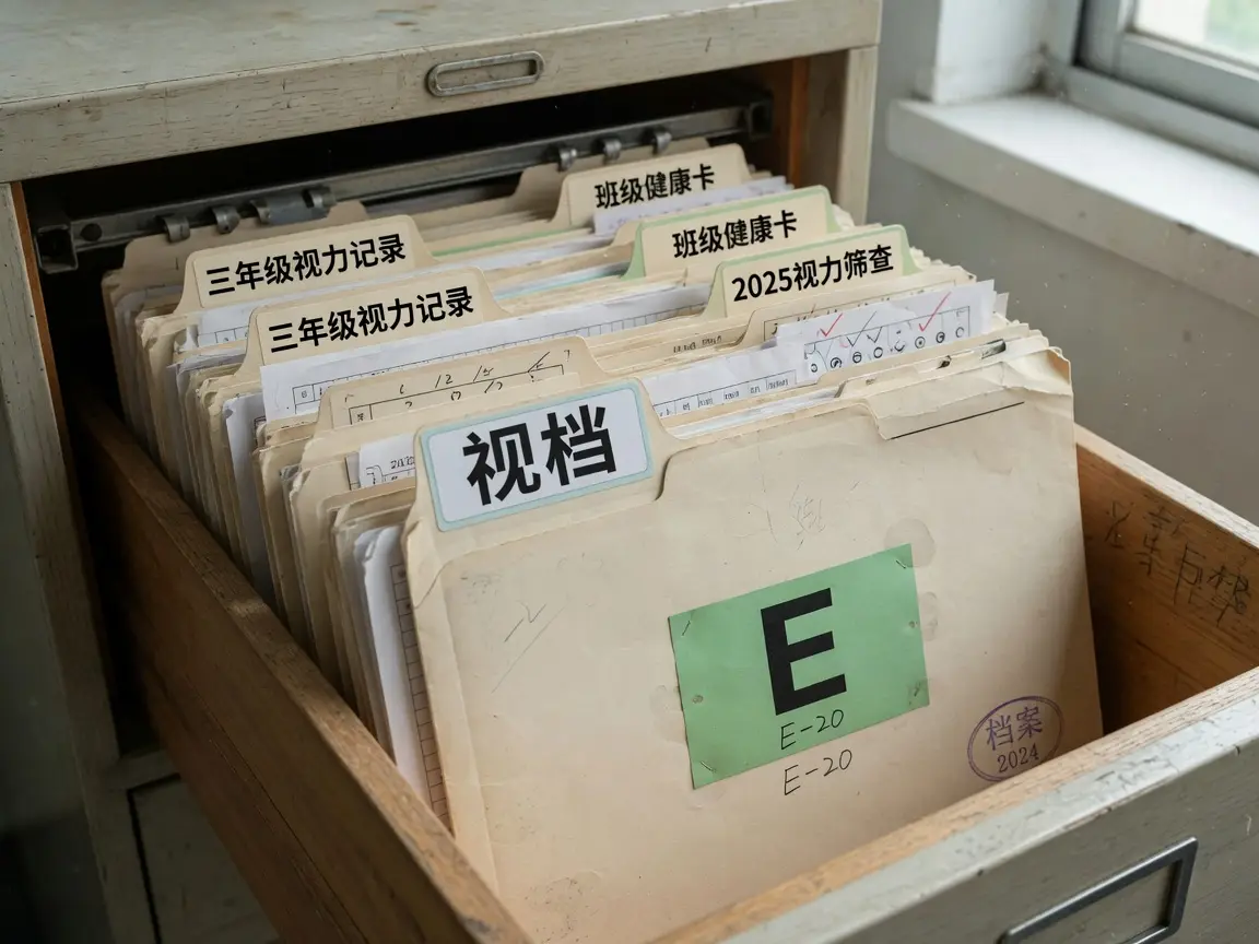 档案柜抽屉里标着视档的文件夹