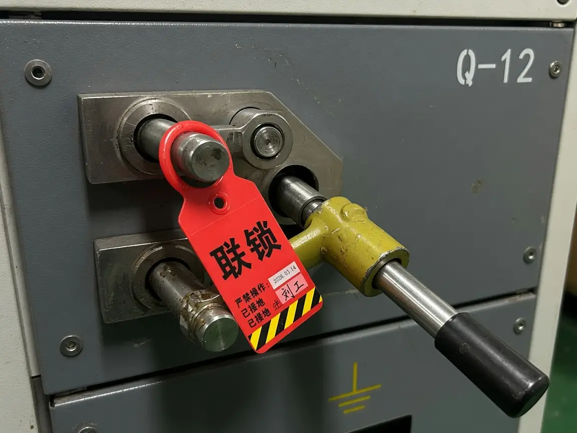 机械联锁销与试验牌